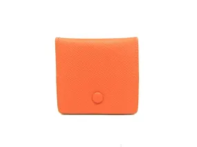Monedero de cuero Epsom de Hermès en naranja 